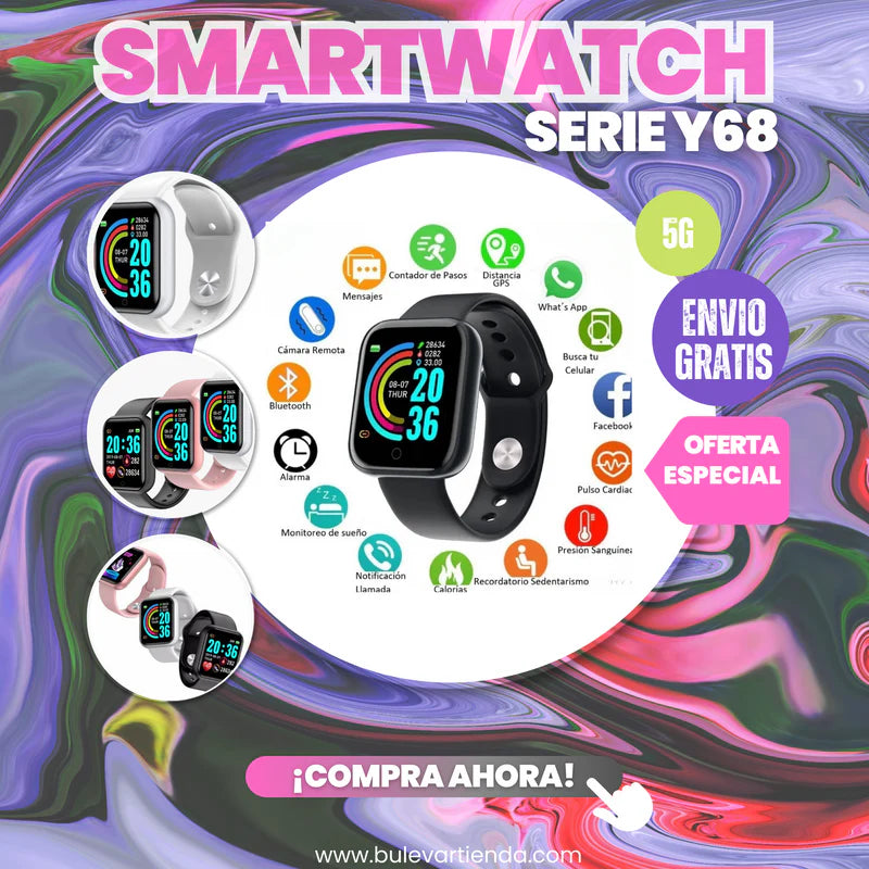 RELOJ INTELIGENTE SERIE Y68