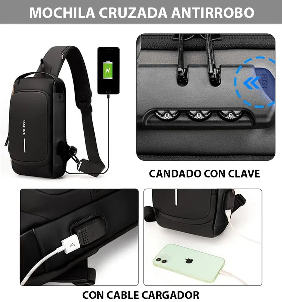 Mochila Inteligente con Clave Anti Robo